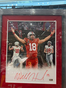The Ohio State Buckeyes Will Howard Signed Autographed 16x20 Photo Custom Framed Swau COA
