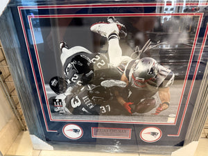 New England Patriots Julian Edelman Signed Autographed 16x20 Photo Custom Framed JSA COA