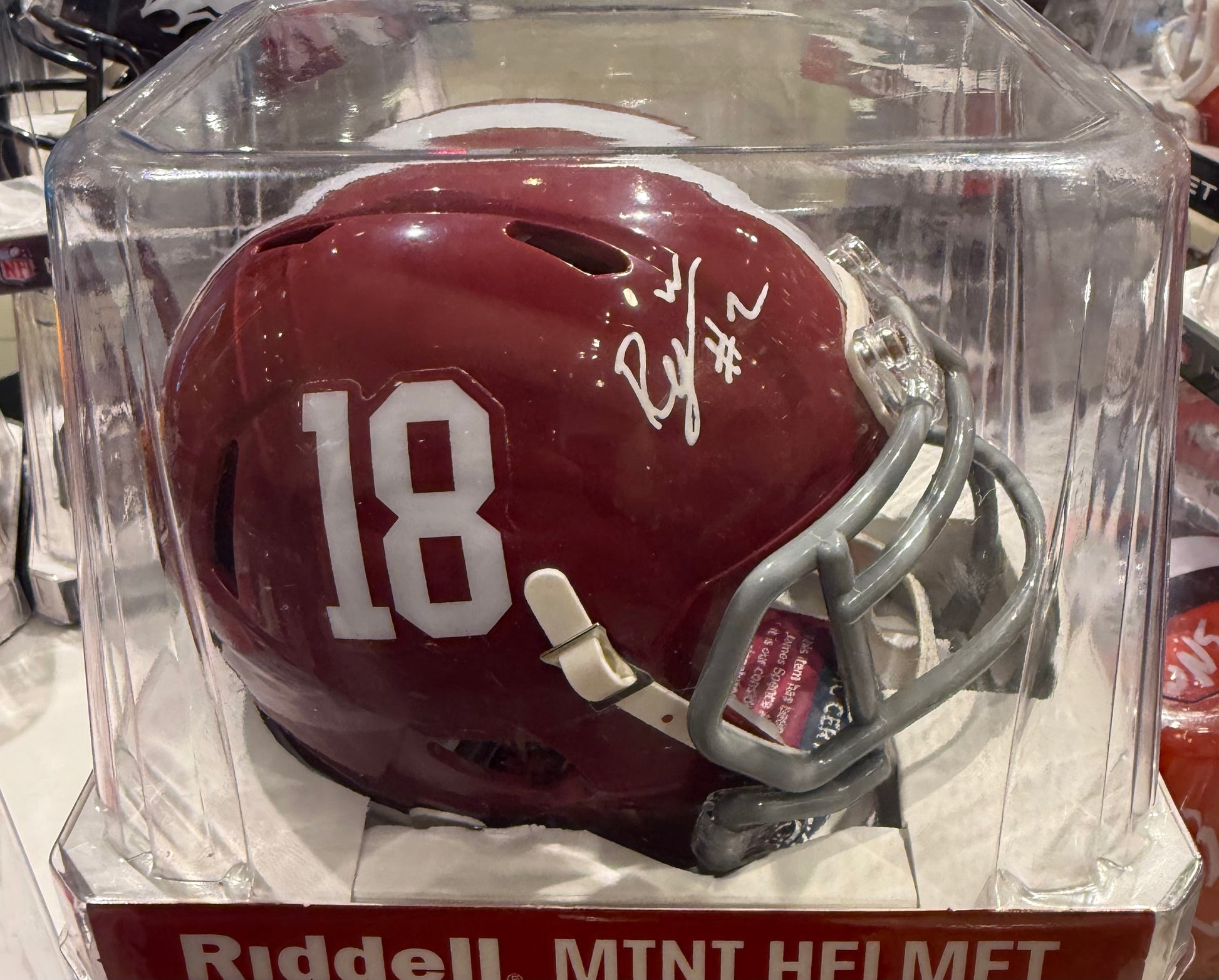 alabama signed football helmets Bryce Young full-size replica helmet, Beckett Certificate of Authenticity Whether displayed in your home or office Kendrick Law SIGNED Alabama Football