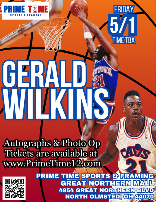 Mail-in or Drop off for Gerald Wilkins Autograph Signing
