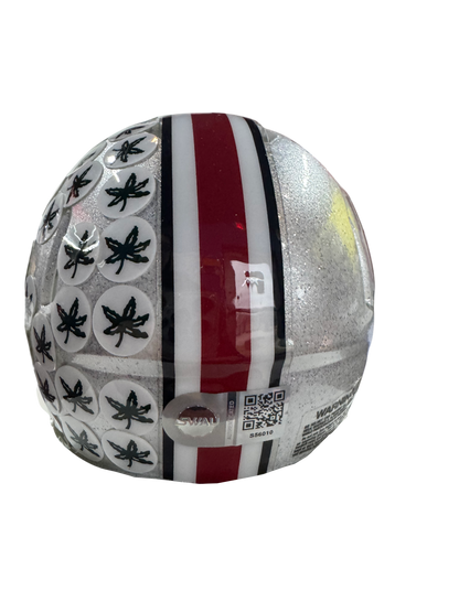 The Ohio State University Buckeyes Jack Sawyer Hand Signed Autographed 2024 National Championship Mini Helmet Signed in Black includes SWAU COA