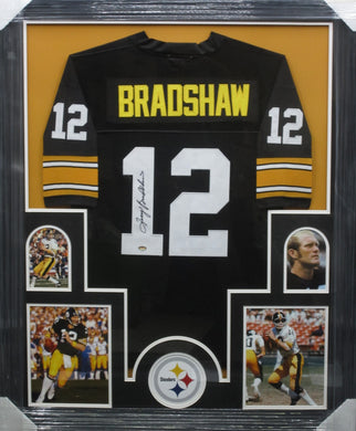 Pittsburgh Steelers Terry Bradshaw Signed Jersey Framed & Matted with COA
