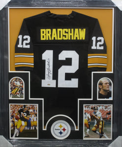 Pittsburgh Steelers Terry Bradshaw Signed Jersey Framed Matted with COA