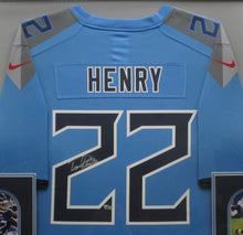 Load image into Gallery viewer, Tennessee Titans Derrick Henry Signed Jersey Framed &amp; Matted with FANATICS Authentic COA