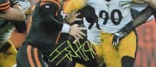 Load image into Gallery viewer, Pittsburgh Steelers T.J. Watt Hand Signed Autographed 16x20 Photo Framed &amp; Matted with JSA COA TJ