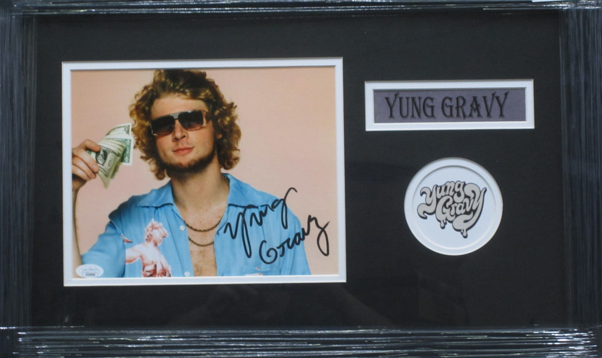 American Rapper Yung Gravy Hand Signed Autographed 8x10 Photo Framed & Matted with JSA COA