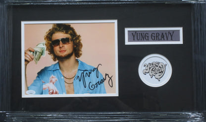 American Rapper Yung Gravy Hand Signed Autographed 8x10 Photo Framed & Matted with JSA COA