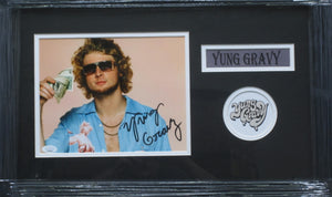 American Rapper Yung Gravy Signed 8x10 Photo Framed & Matted with JSA COA