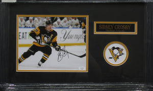 Pittsburgh Penguins Sidney Crosby Signed 8x10 Photo Framed & Matted with JSA COA