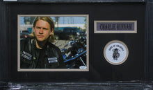 Load image into Gallery viewer, Sons of Anarchy TV Series &quot;Jax Teller&quot; Charlie Hunnam Signed 8x10 Photo Framed &amp; Matted with JSA COA