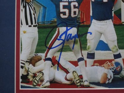 New York Giants Lawrence Taylor Hand Signed Autographed 8x10 Photo Framed & Matted with PSA COA