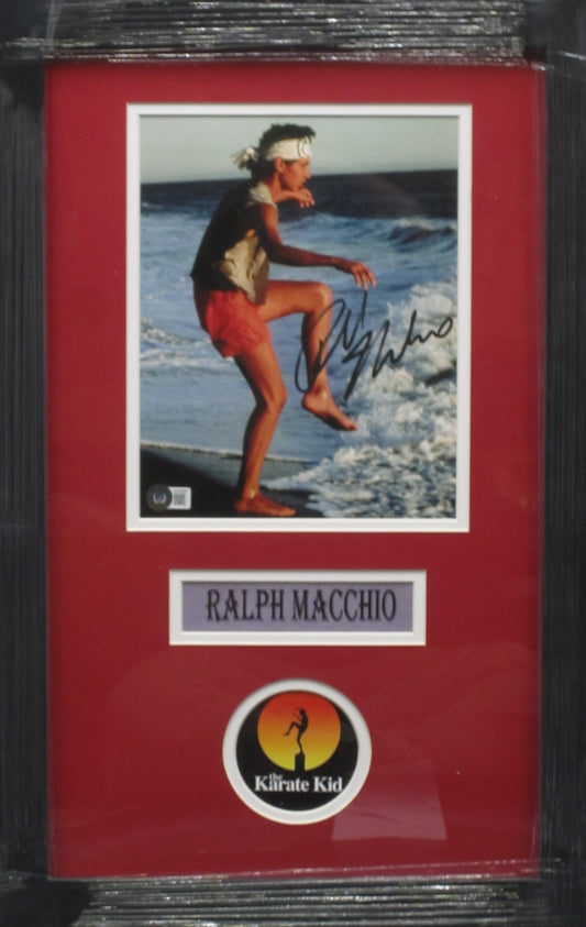Karate Kid Movie Series "Daniel LaRusso" Ralph Macchio Hand Signed Autographed 8x10 Photo Framed & Matted with BECKETT COA