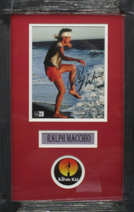 Karate Kid Movie Series "Daniel LaRusso" Ralph Macchio Signed 8x10 Photo Framed & Matted with BECKETT COA