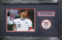 Load image into Gallery viewer, USMNT Christian Pulisic Signed 8x10 Photo Framed &amp; Matted with JSA COA