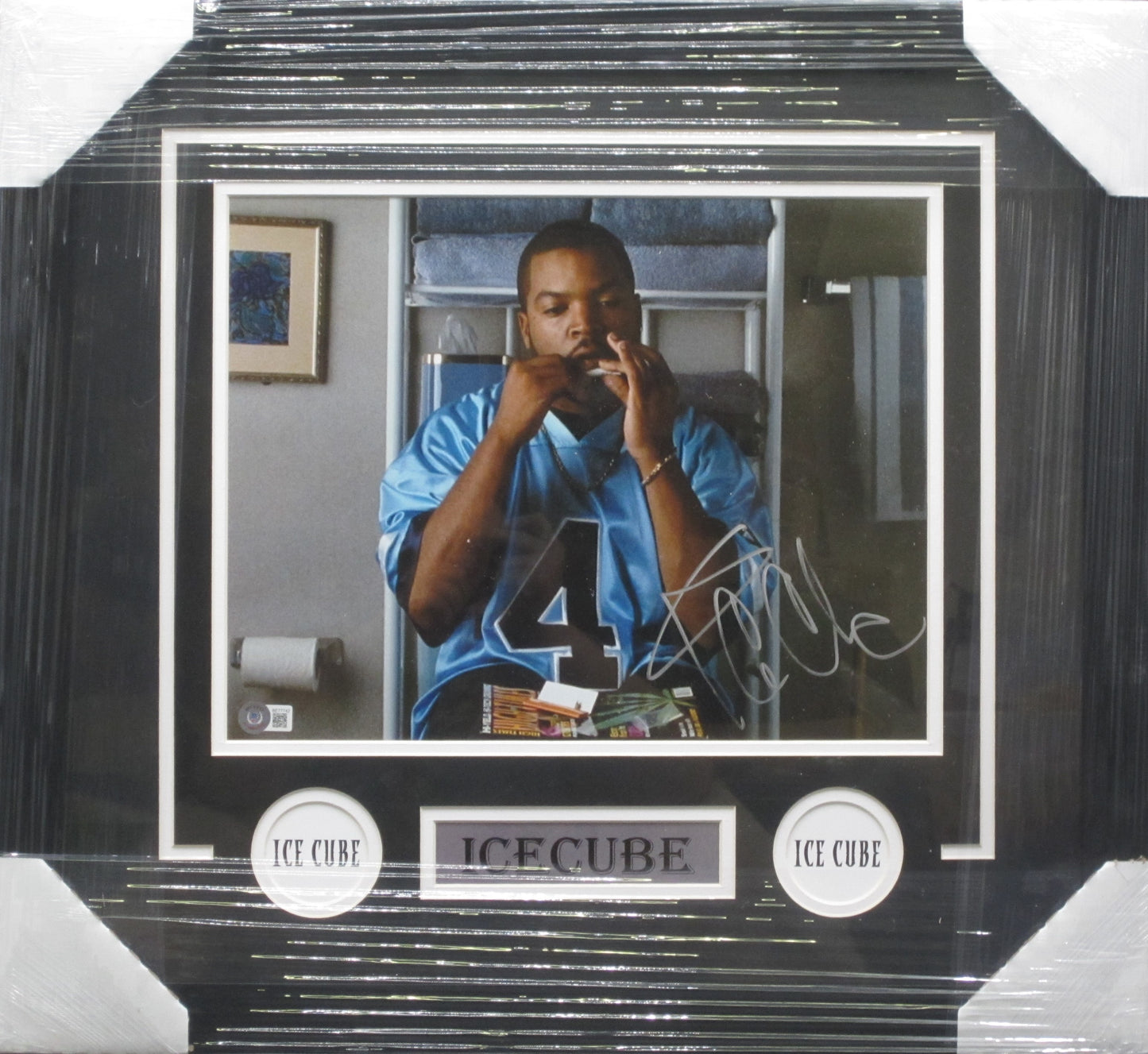 American Rapper Ice Cube Hand Signed Autographed 11x14 Photo Framed & Matted with BECKETT COA