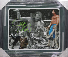 Load image into Gallery viewer, Jake &quot;The Snake&quot; Roberts AEW SIGNED 16x20 Framed Photo Collage WITH COA