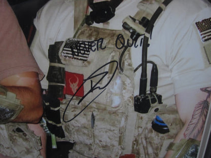 United States Navy Seal Team Six Osama bin Laden Killer Robert J. O'Neill Hand Signed Autographed 11x14 Photo with NEVER QUIT! Inscription Framed & Matted with BECKETT COA