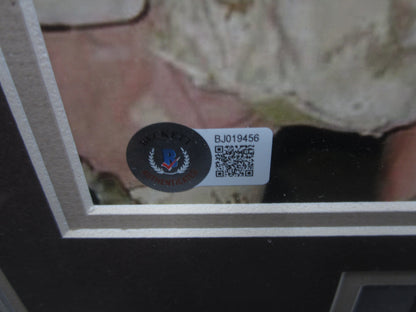 United States Navy Seal Team Six Osama bin Laden Killer Robert J. O'Neill Hand Signed Autographed 11x14 Photo with NEVER QUIT! Inscription Framed & Matted with BECKETT COA