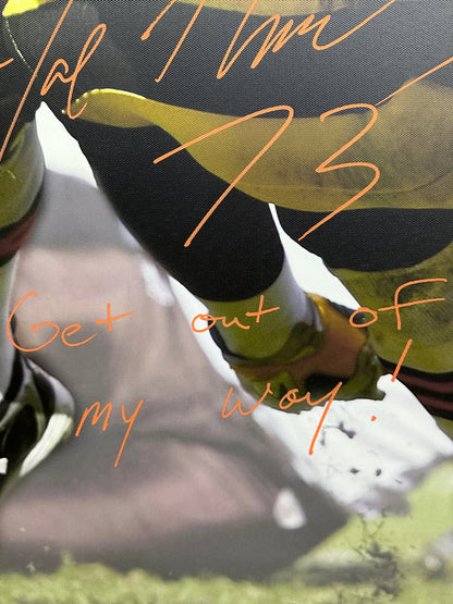 Cleveland Browns Joe Thomas Signed 30x40 Canvas with Get out of my way! Inscription with BECKETT COA