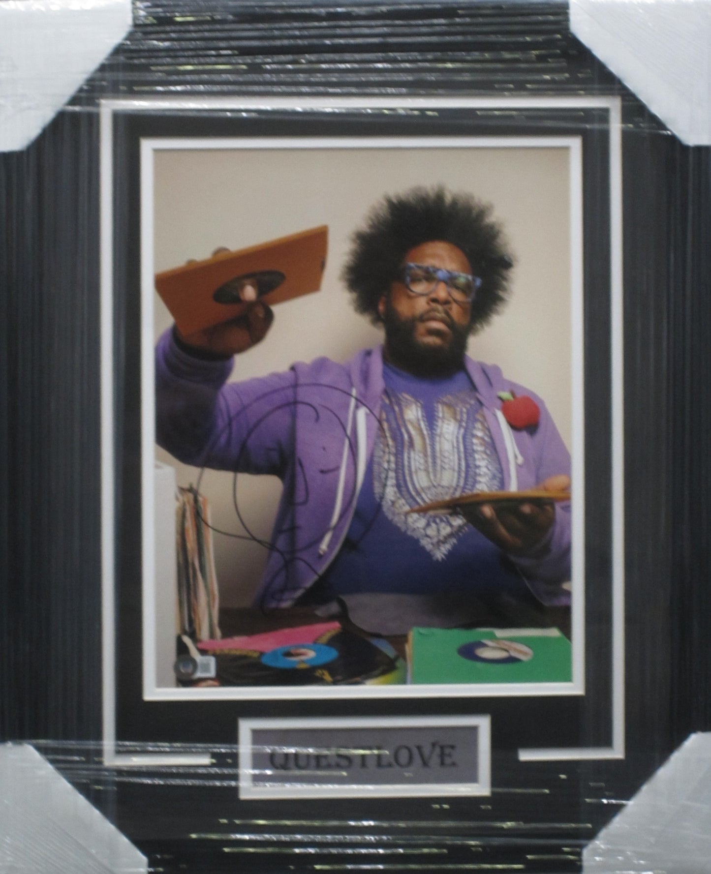 American Jazz/Hip-Hop Musician Questlove Hand Signed Autographed 11x14 Photo Framed & Matted with BECKETT COA
