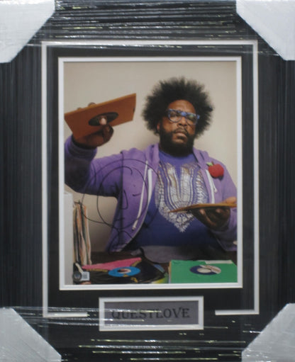 American Jazz/Hip-Hop Musician Questlove Hand Signed Autographed 11x14 Photo Framed & Matted with BECKETT COA