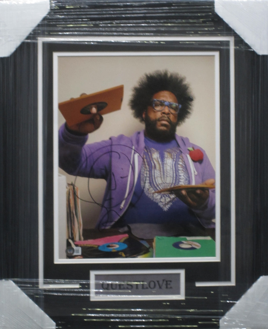 American Jazz/Hip-Hop Musician Questlove Signed 11x14 Photo Framed & Matted with BECKETT COA