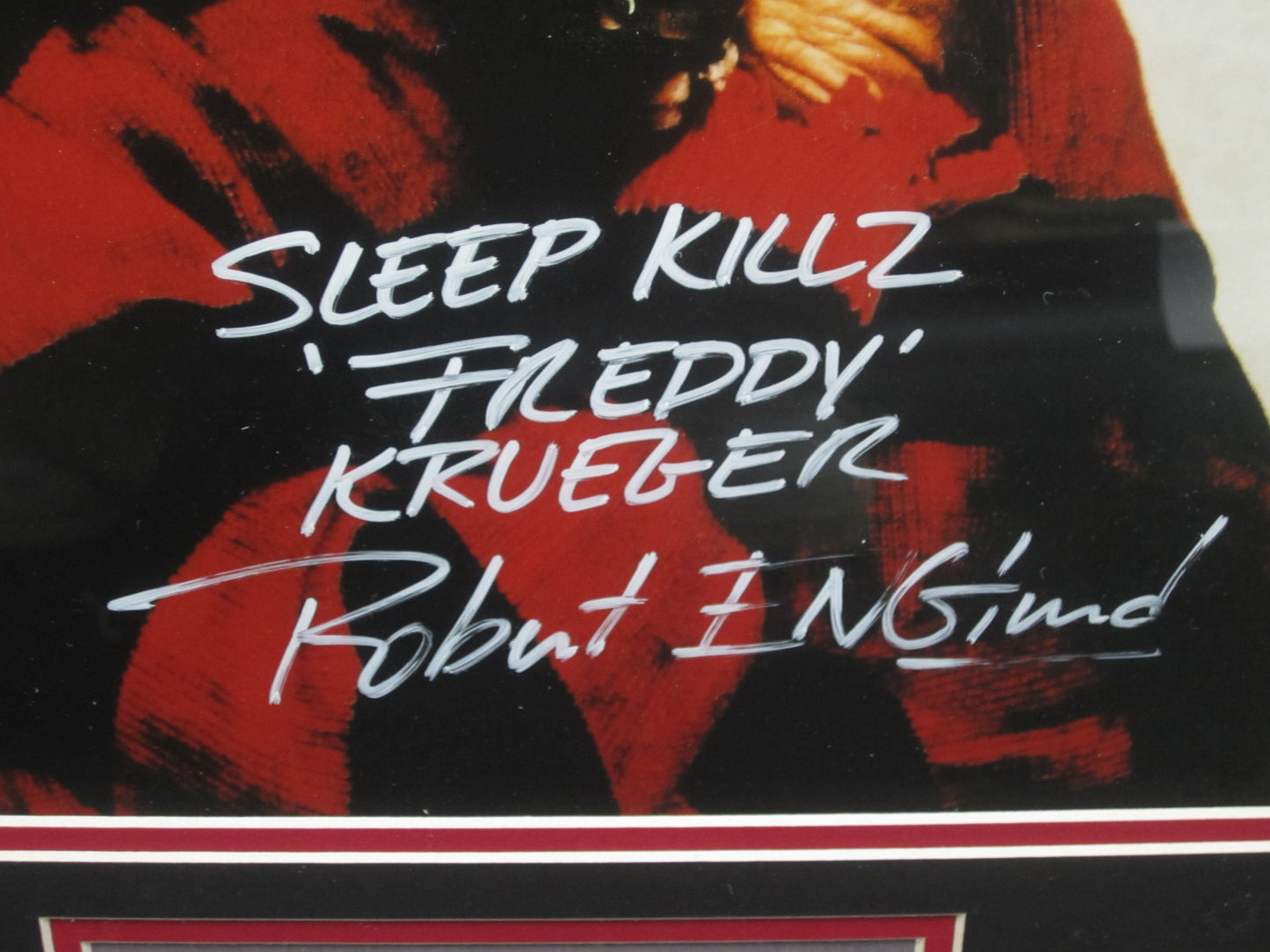 A Nightmare on Elm Street "Freddy Krueger" Robert England Hand Signed Autographed 11x14 Photo with SLEEP KILLZ & 'FREDDY KRUEGER' Inscriptions Custom Framed & Matted with BECKETT COA