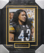 Load image into Gallery viewer, Pittsburgh Steelers Troy Polamalu Signed 11x14 Photo Framed &amp; Matted with JSA COA