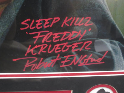 A Nightmare on Elm Street "Freddy Krueger" Robert England Signed 11x14 Photo with SLEEP KILLZ & 'FREDDY KRUEGER' Inscriptions Custom Framed & Matted with BECKETT COA