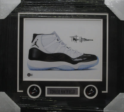 Air Jordan Designer Tinker Hatfield Hand Signed Autographed 11x14 Photo  Custom Framed & Matted with BECKETT COA