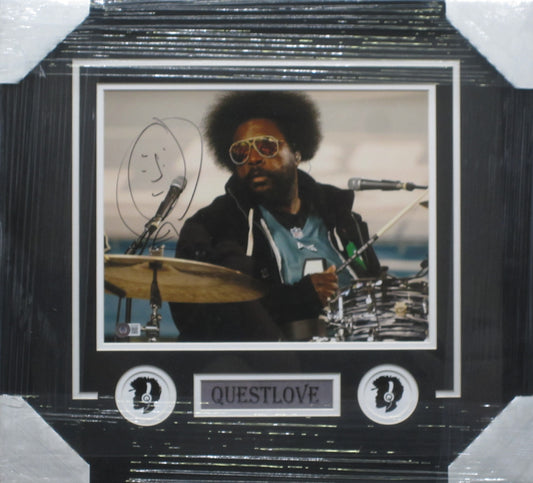 American Jazz/Hip-Hop Musician Questlove Signed 11x14 Photo Framed & Matted with BECKETT COA