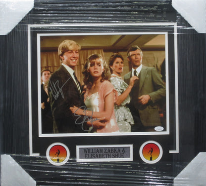 Karate Kid Movie Series "Johnny & Ali" William Zabka & Elizabeth Shue Dual Hand Signed Autographed 11x14 Photo Framed & Matted with JSA COA