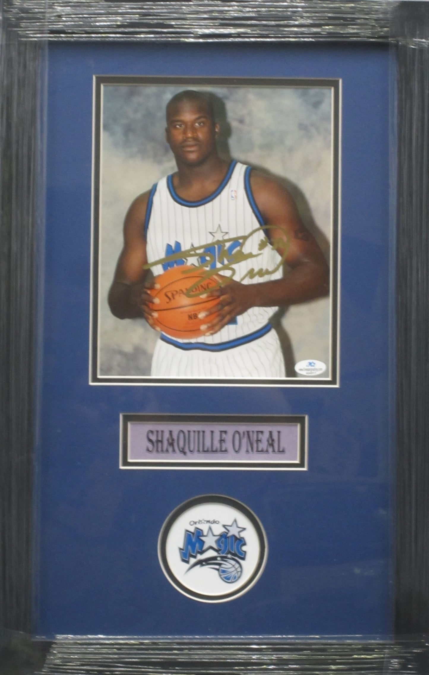 Orlando Magic Shaquille O'Neal Hand Signed Autographed 8x10 Photo Custom Framed & Matted with COA