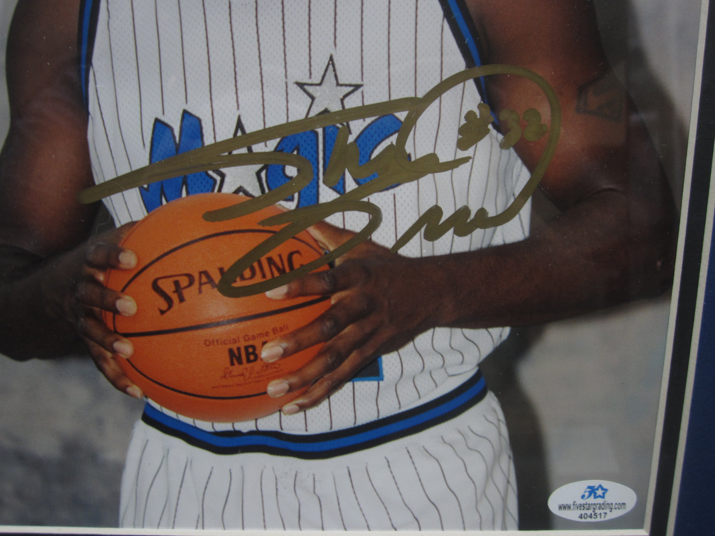 Orlando Magic Shaquille O'Neal Hand Signed Autographed 8x10 Photo Custom Framed & Matted with COA