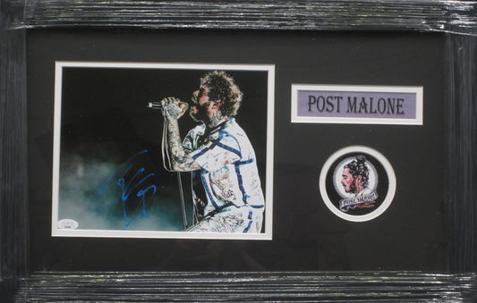 American Hip-Hop Artist Post Malone Hand Signed Autographed 8x10 Photo Framed & Matted with JSA COA