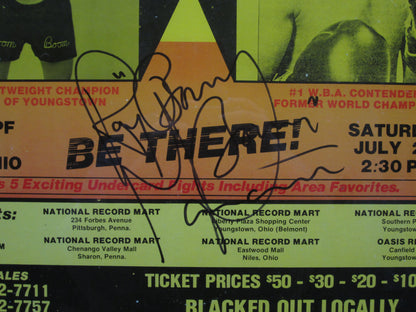American Boxer Ray "Boom Boom" Mancini Hand Signed Autographed Vintage Used Fight Night Poster Framed & Matted with JSA COA
