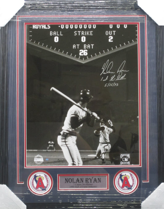 Houston Astros Nolan Ryan Hand Signed Autographed 16x20 Photo Framed & Matted with PLAYER COA