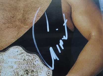 American Professional Wrestler The Giant & WWE Manager Jimmy Hart Dual Hand Signed Autographed 16x20 Photo with 2005 HOF Jimmy Hart Inscription Framed & Matted with COA