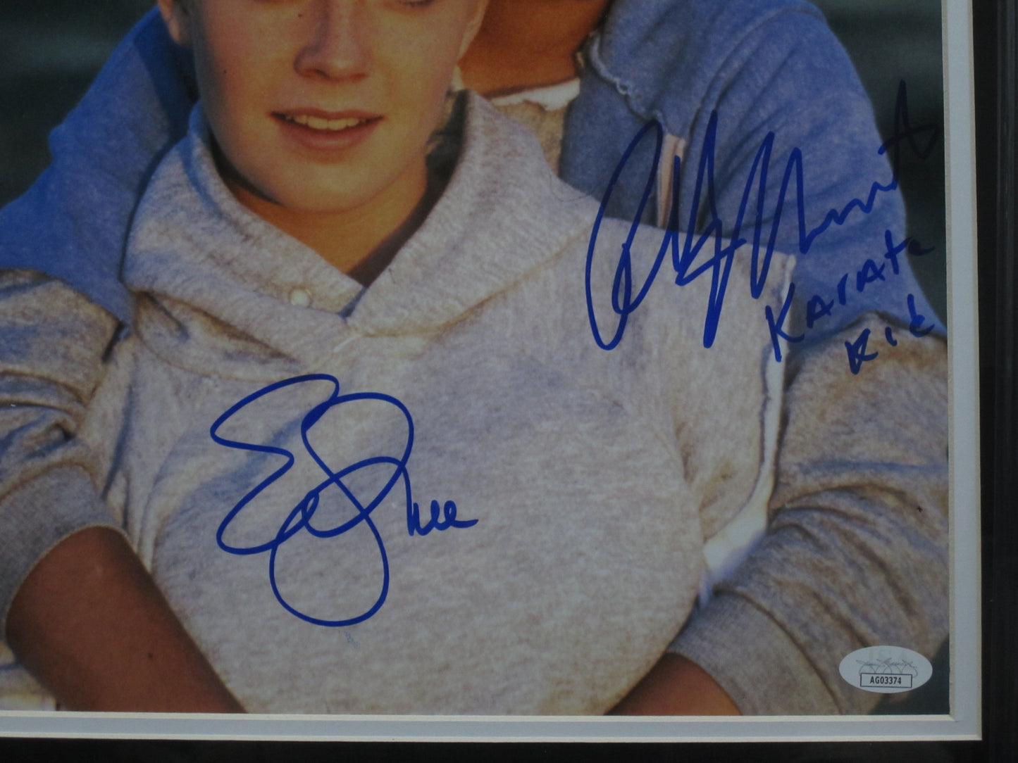 Karate Kid Movie Series "Ali & Daniel" Elizabeth Shue & Ralph Macchio Dual Hand Signed Autographed 11x14 Photo with Karate Kid Inscription Framed & Matted with JSA COA