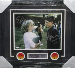 Karate Kid Movie Series "Daniel & Ali" Ralph Macchio & Elizabeth Shue Hand Signed Autographed 11x14 Photo with Karate Kid Inscription Framed & Matted with JSA COA