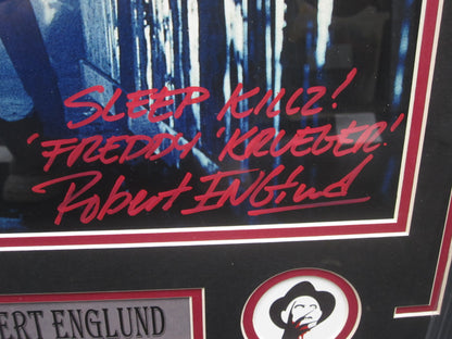 A Nightmare on Elm Street "Freddy Krueger" Robert England Hand Signed Autographed 11x14 Photo with SLEEP KILLZ! & FREDDY KRUEGER! Inscriptions Custom Framed & Matted with BECKETT COA