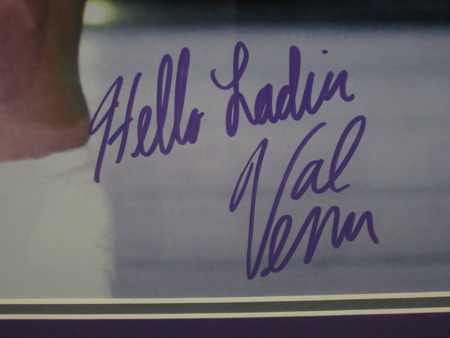 Canadian Professional Wrestler Val Venis Hand Signed Autographed Panoramic Photo with Hello Ladies Inscription Framed & Matted with COA