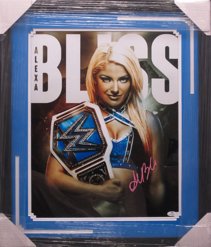 American Professional Wrestler Alexa Bliss Hand Signed Autographed 16x20 Photo Framed & Matted with COA