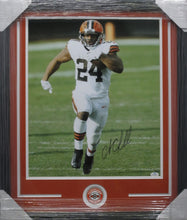 Load image into Gallery viewer, Cleveland Browns Nick Chubb Hand Signed Autographed 16x20 Photo Framed &amp; Matted with COA