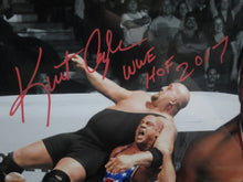 Load image into Gallery viewer, American Professional Wrestler Kurt Angle Hand Signed Autographed 16x20 Photo with WWE HOF 2017 Inscription Framed &amp; Matted with COA