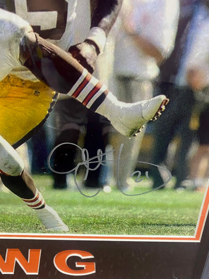 Cleveland Browns Eric Metcalf Hand Signed Autographed 16x20 Photo Framed & DAWG POUND Matted with JSA COA
