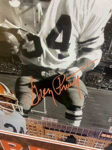 Cleveland Browns Greg Pruitt & Cleo Miller Dual Hand Signed Autographed 16x20 Photo Framed & BROWNS Suede Matted with COA