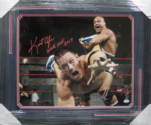 Load image into Gallery viewer, American Professional Wrestler Kurt Angle Hand Signed Autographed 16x20 Photo with WWE HOF 2017 Inscription Framed &amp; Matted with COA