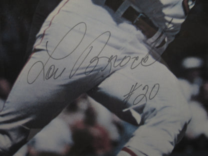 St. Louis Cardinals Lou Brock Hand Signed Autographed Large Photo (Jersey Frame Size) Custom Framed & Matted with JSA COA