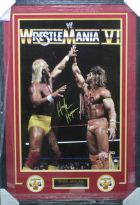 WWE WrestleMania IV Hulk Hogan Hand Signed Autographed Large Photo (Jersey Frame Size) Framed & Matted with PSA COA